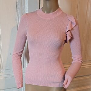 Ted Baker Soft Pink Ruffle Detail Sweater